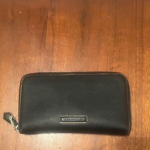 Vera Bradley Black Zip-Around Wallet